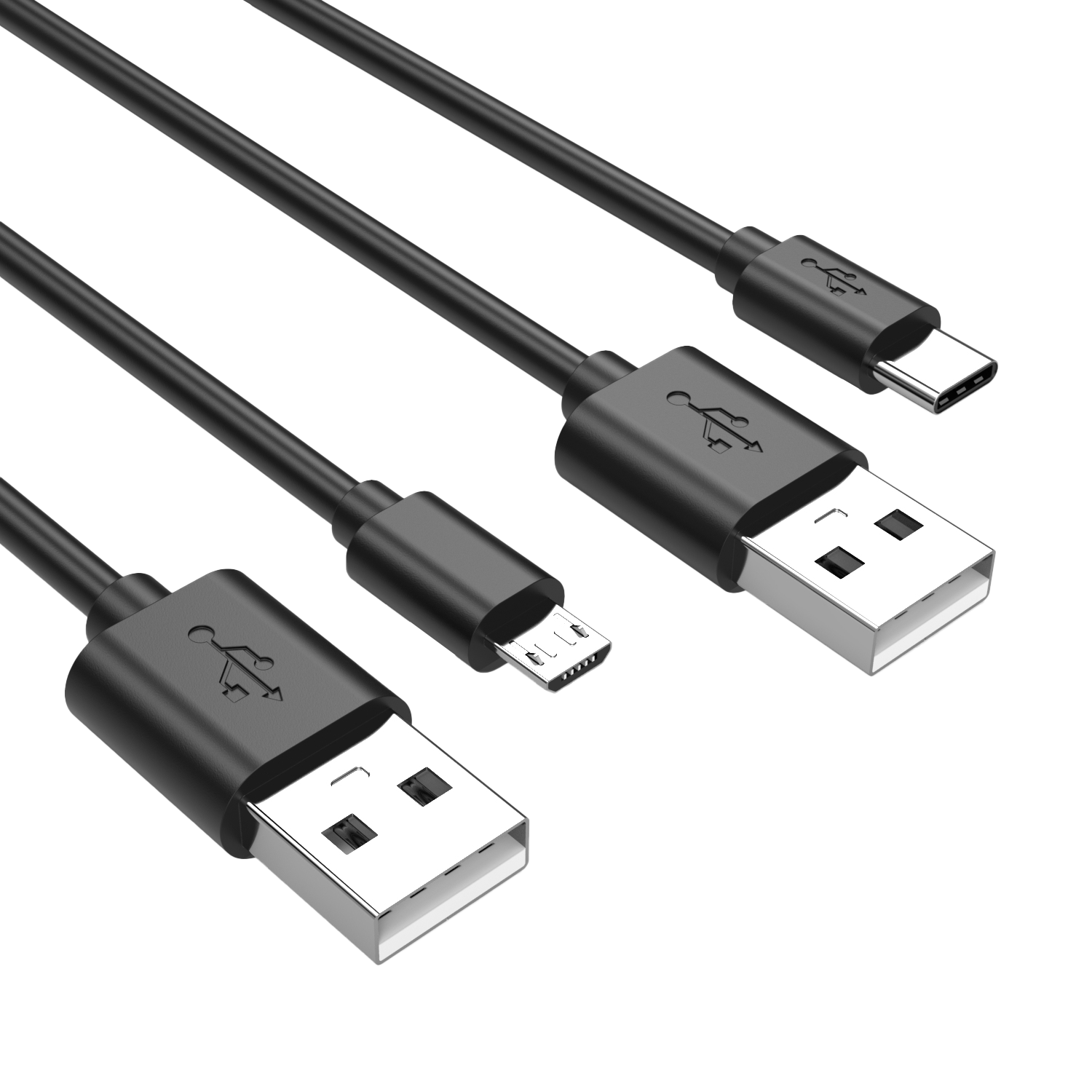 USB-C&Micro USB Charger Cord Cable 4.9ft