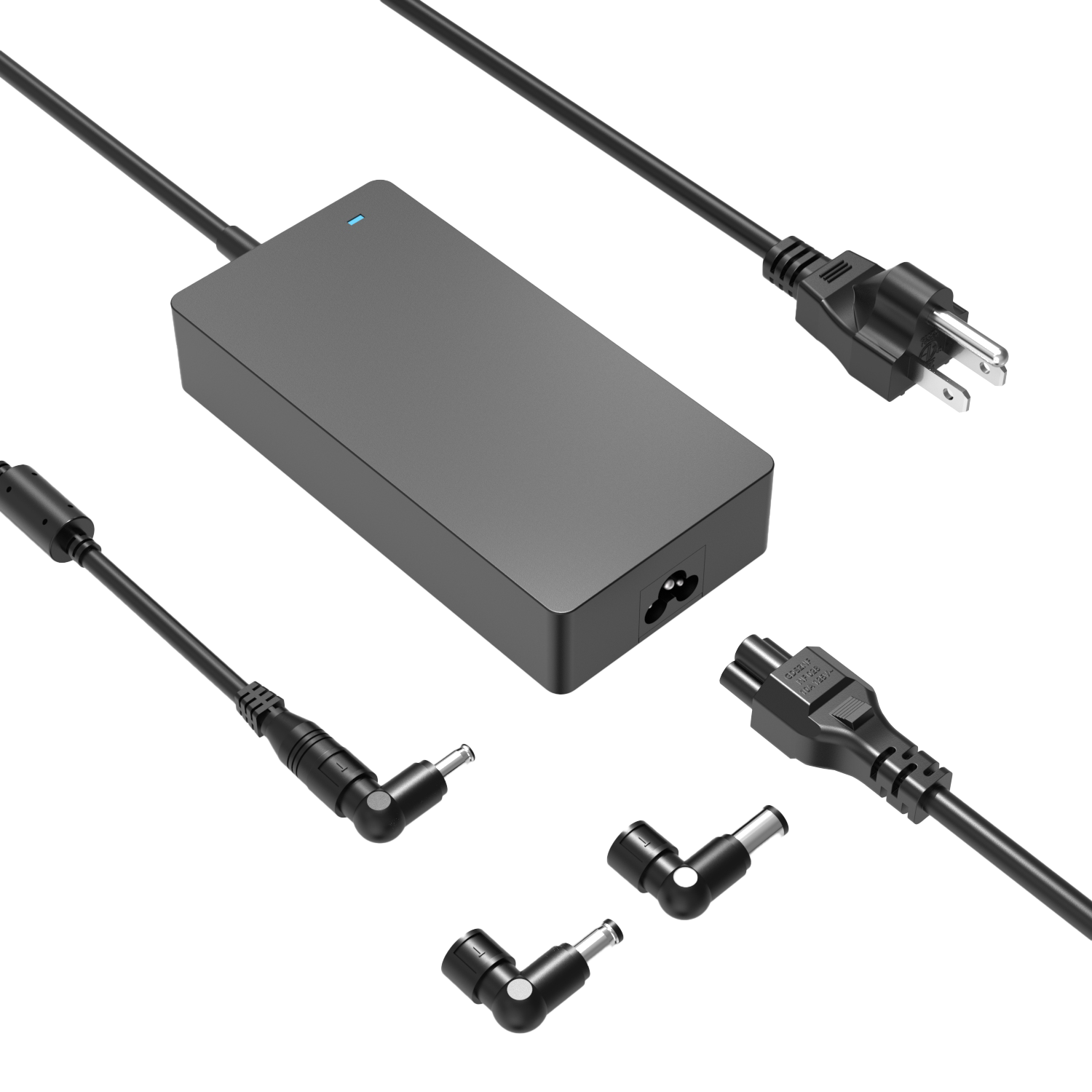 【US Plug】180W Laptop Charger with 3 Switchable Connectors