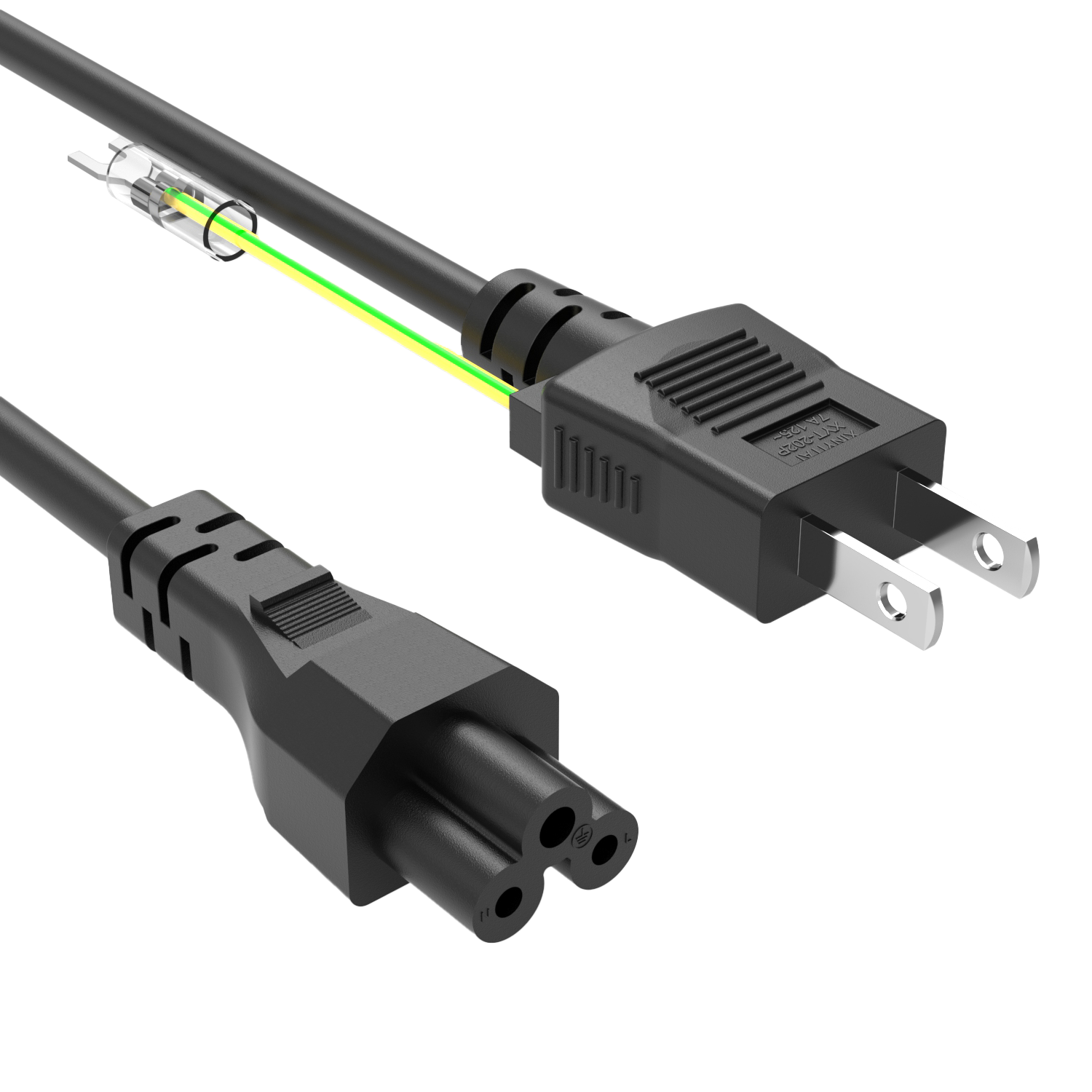 【JP Plug】IEC320 C5 Mickey Mouse  AC Power Cord Cable 3.9ft