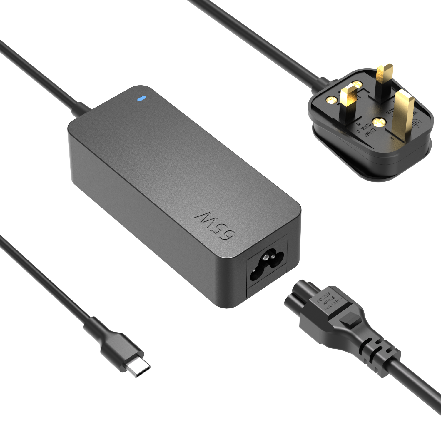 【UK Plug】65W USB-C PD Fast Charging Charger Charger