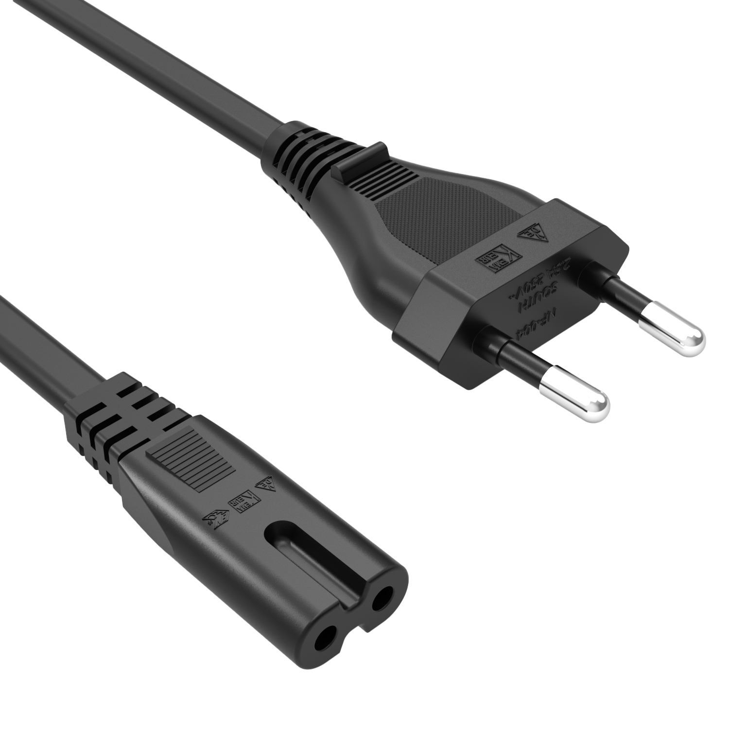 【EU Plug】IEC320 C7 AC Power Cord Cable 3.9ft
